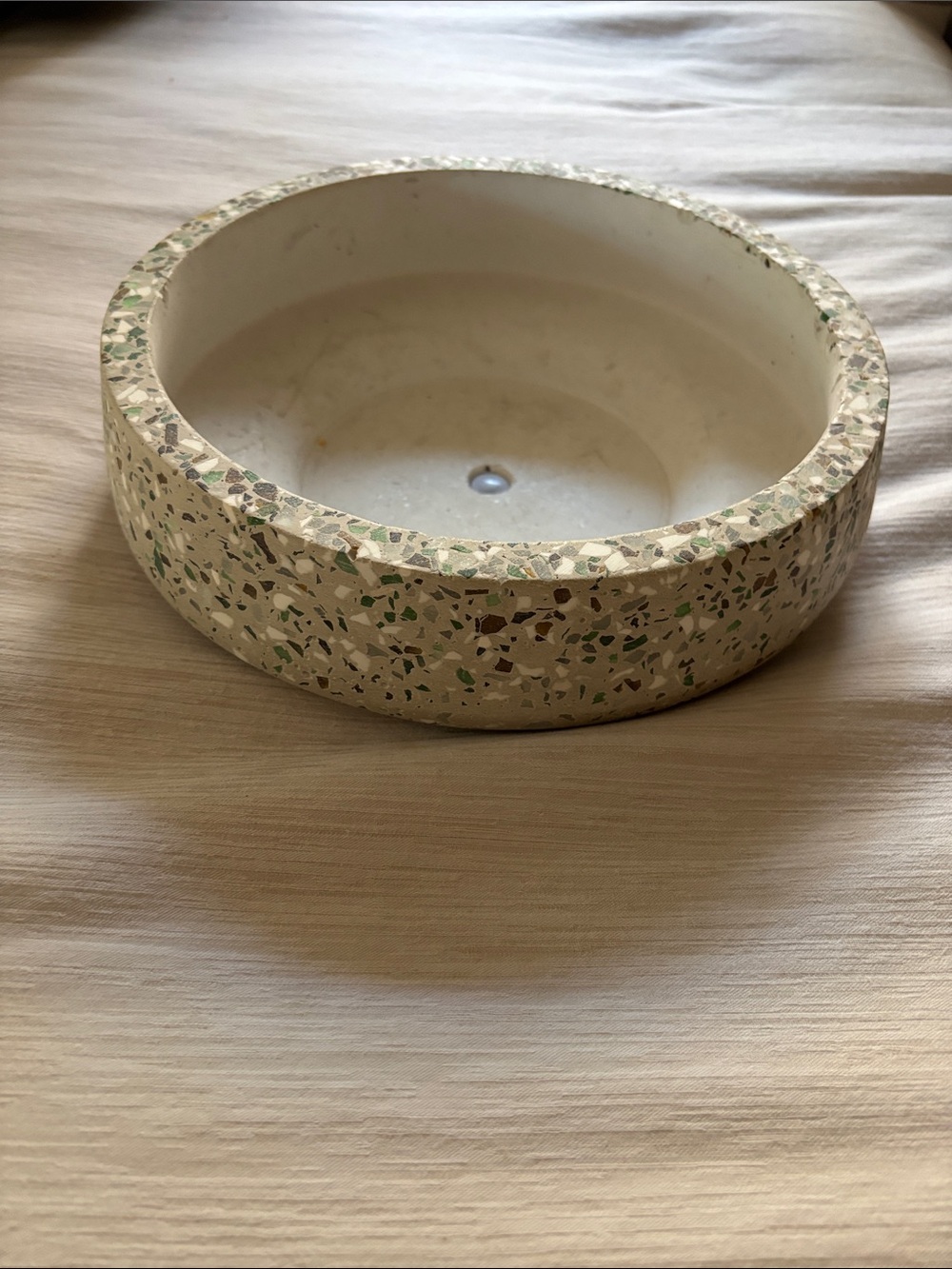 Project 62 Terrazzo-Style Round Decorative Bowl in Cream and Green